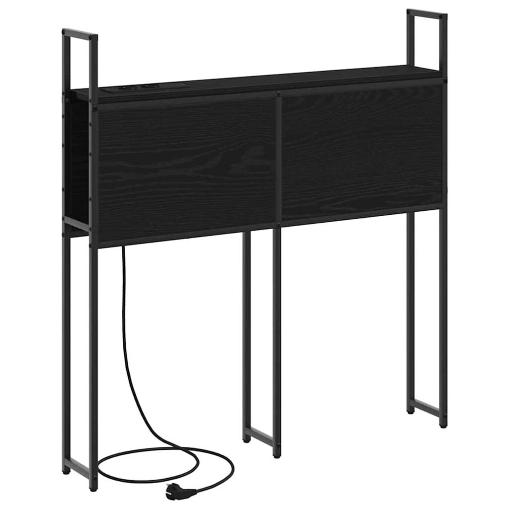 vidaXL Κεφαλάρι Αποθήκης Μαύρη δρυς 75 cm Επεξεργασμένο ξύλο