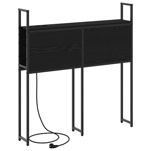 vidaXL Κεφαλάρι Αποθήκης Μαύρη δρυς 75 cm Επεξεργασμένο ξύλο