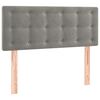 vidaXL Κεφαλάρι Κρεβατιού LED Ανοιχτό Γκρι 100x5x78/88 εκ. Βελούδινο