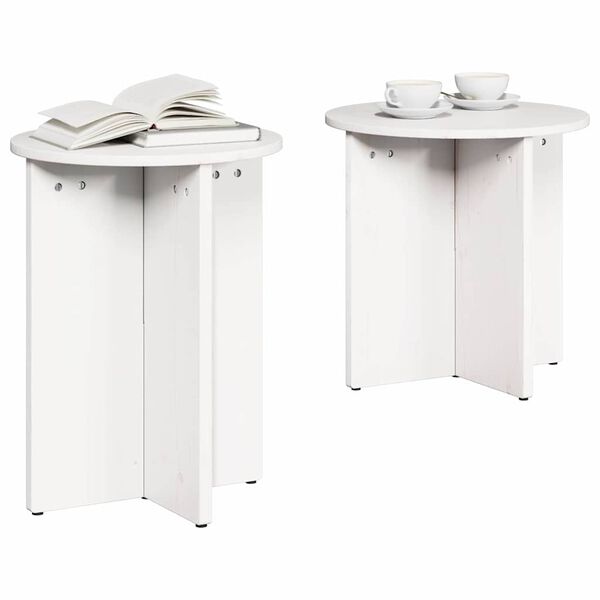 vidaXL Τραπεζάκι σαλονιού 2 pcs Λευκό 41.5 x 41.5 x 41 εκ