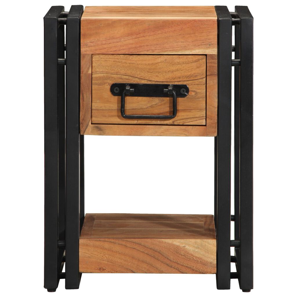 vidaXL Κομοδίνο 30x30x40 εκ Μασίφ Ξύλο Ακακίας