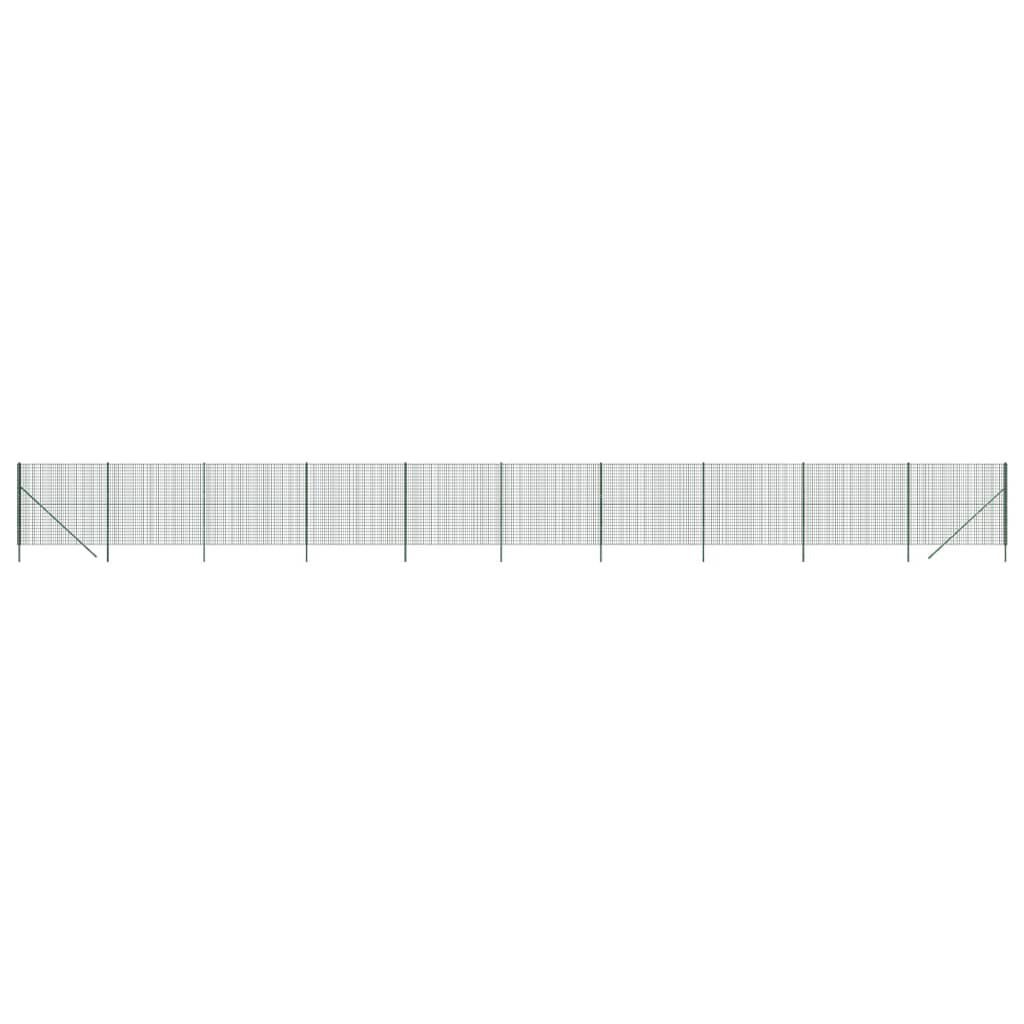 vidaXL Συρματόπλεγμα Περίφραξης Πράσινο 1,6x25 μ. Γαλβανισμένο Ατσάλι