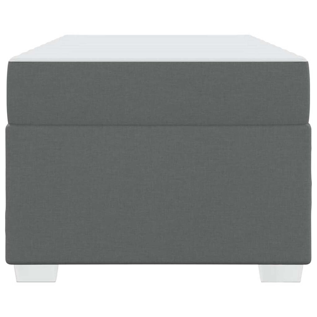 vidaXL Σκελετός Κρεβατιού Σκούρο γκρι 90 x 190 cm ύφασμα