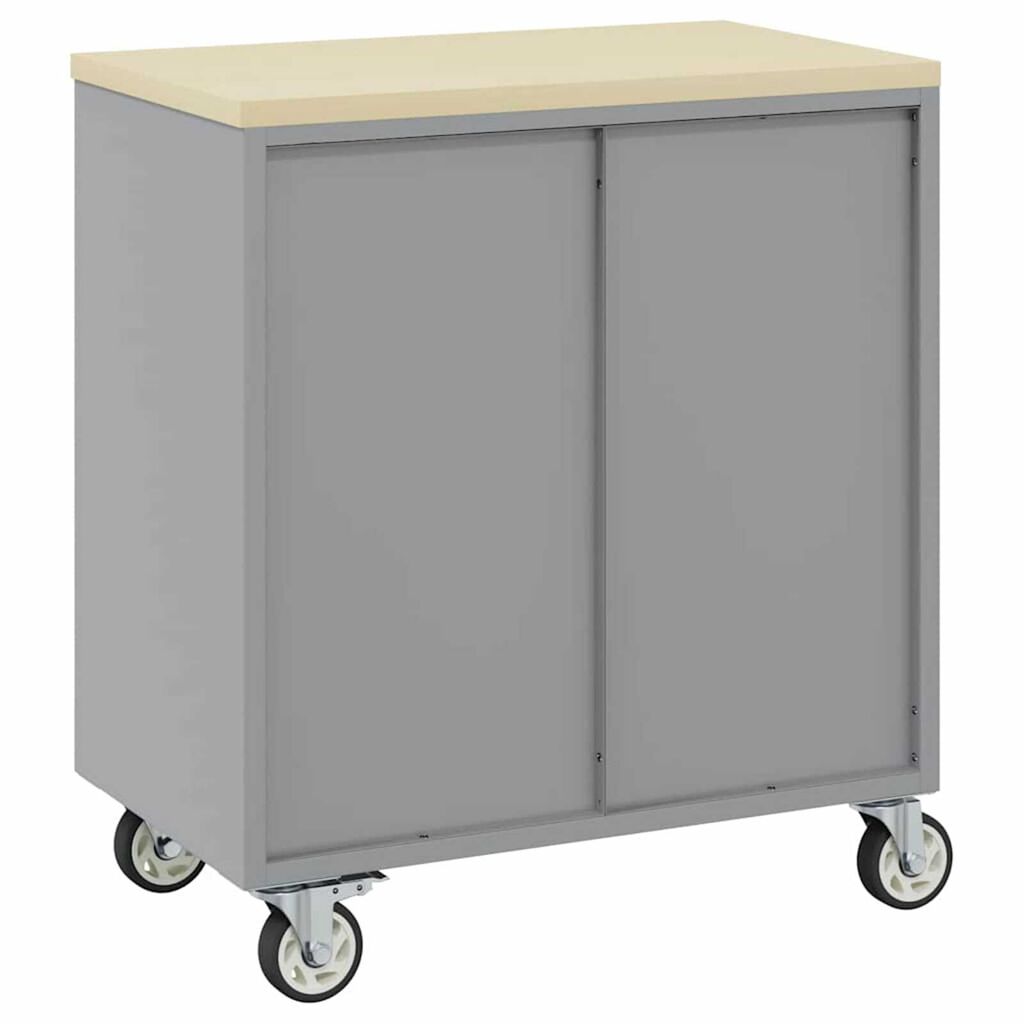 vidaXL Εργαστήριο με συρτάρι Μαύρο και γκρι 75 x 45 x 85 εκ.