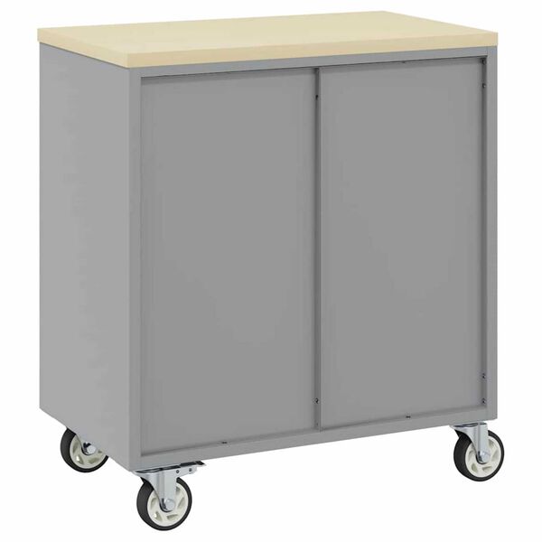 vidaXL Εργαστήριο με συρτάρι Μαύρο και γκρι 75 x 45 x 85 εκ.