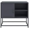 vidaXL Έπιπλο Τηλεόρασης Ανθρακί 68x39x60,5 εκ. από Χάλυβα