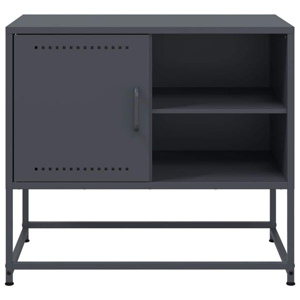 vidaXL Έπιπλο Τηλεόρασης Ανθρακί 68x39x60,5 εκ. από Χάλυβα
