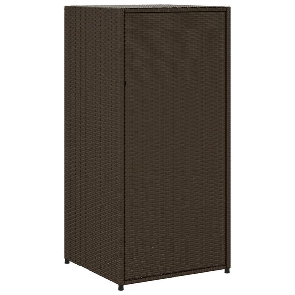 vidaXL Ντουλάπι Αποθήκευσης Κήπου Καφέ 55x55x111 εκ. Συνθετικό Ρατάν