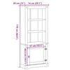 vidaXL Ντουλάπι Corona 74 x 38 x 170 εκ. από Μασίφ Ξύλο Πεύκου