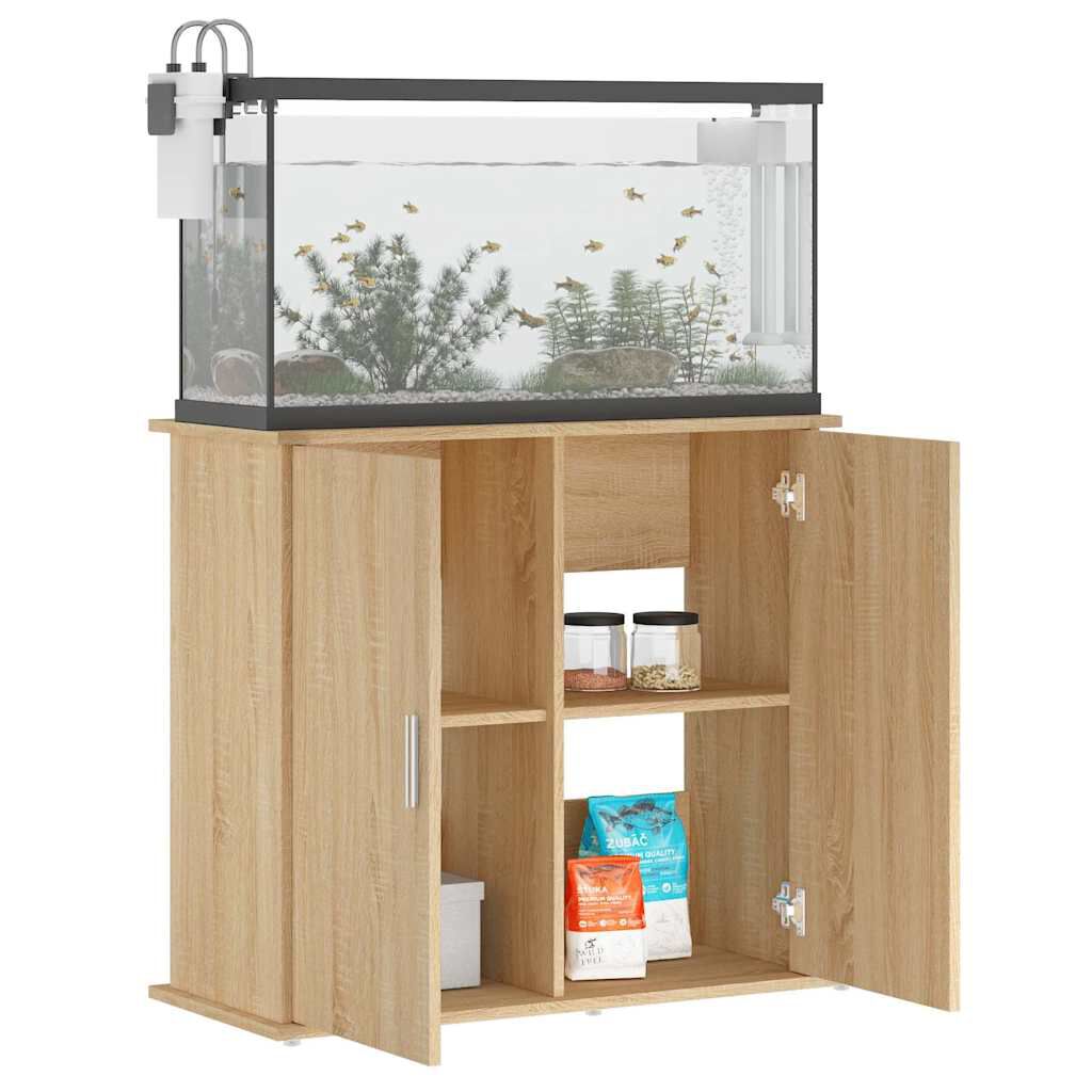 vidaXL Βάση Ενυδρείου Sonoma Δρυς 81x36x73 εκ. από Επεξεργασμένο Ξύλο