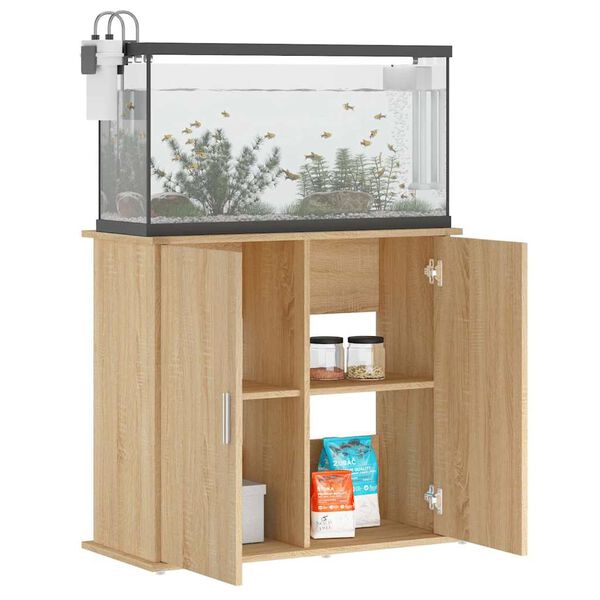 vidaXL Βάση Ενυδρείου Sonoma Δρυς 81x36x73 εκ. από Επεξεργασμένο Ξύλο
