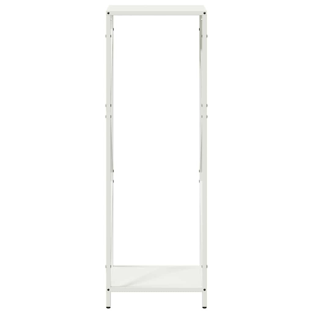vidaXL Ράφι για καυσόξυλα Λευκό 34x25x100 cm Ατσάλι ψυχρής έλασης