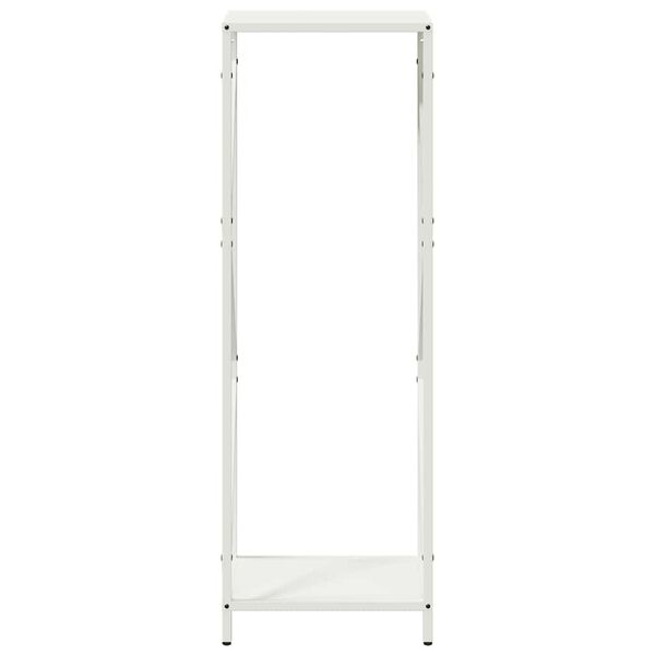 vidaXL Ράφι για καυσόξυλα Λευκό 34x25x100 cm Ατσάλι ψυχρής έλασης