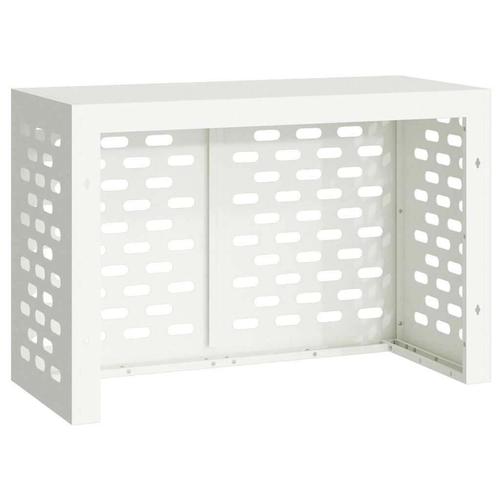 vidaXL Κάλυμμα Κλιματιστικού - Λευκό, 90x40x60 εκ, Φτιαγμένο από Ατσάλι