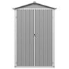 vidaXL Αποθήκη Κήπου Γκρι 116x45x175 εκ. από Γαλβανισμένο Ατσάλι