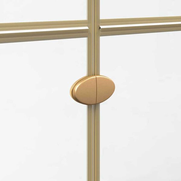 vidaXL Τοίχος ντους Walk-in Άλλο Χρυσό και διαφανές 100 x 190 cm