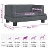 vidaXL Κρεβάτι Σκύλου Σκούρο Γκρι 60 x 40 x 30 εκ. Βελούδινο