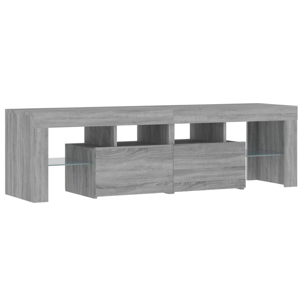 vidaXL Έπιπλο Τηλεόρασης με LED Γκρι Sonoma 140 x 36,5 x 40 εκ.