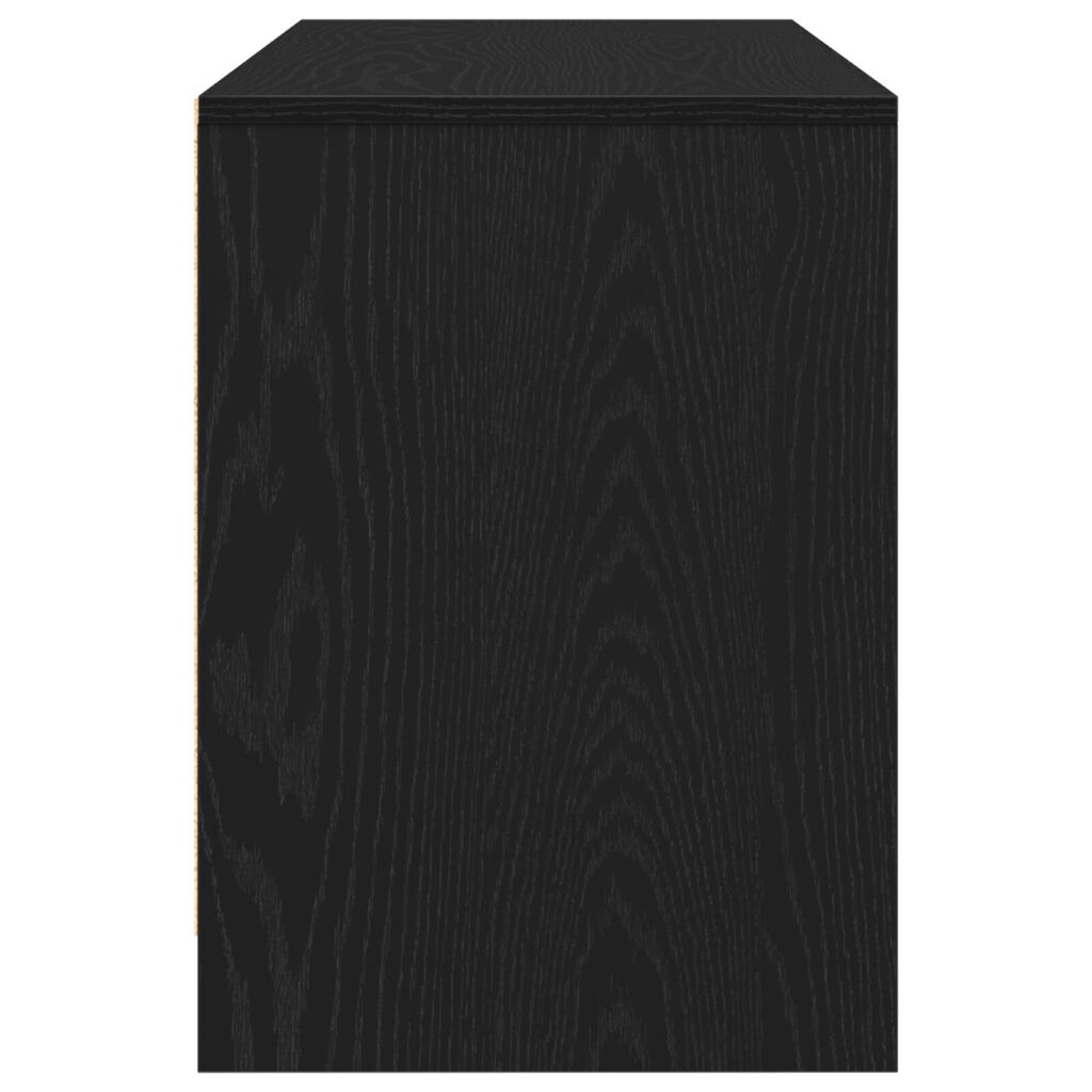 vidaXL Κάθισμα TV σε Μαύρο Δρυς 102x37,5x52,5 εκ από Επεξεργασμένο Ξύλο