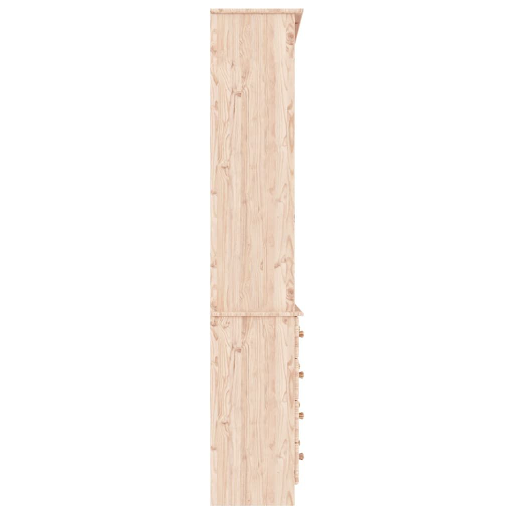 vidaXL Βιβλιοθήκη με Συρτάρια ALTA 77x35x186,5 εκ. Μασίφ Ξύλο Πεύκου