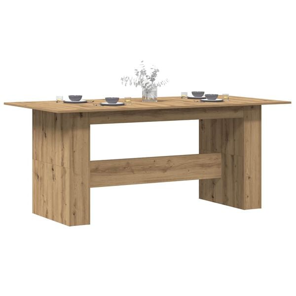 vidaXL Τραπεζαρία Artisan Oak 180x90x76 cm Ξύλινη κατασκευή