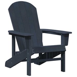 vidaXL Καρέκλα Adirondack Ναυτικό μπλε 74 x 82 x 92 εκ. HDPE