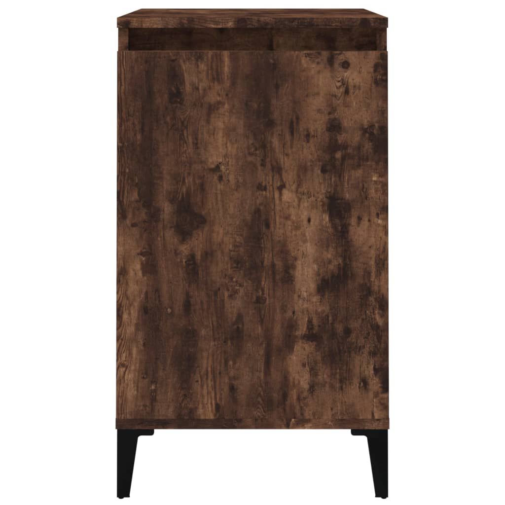 vidaXL Κομοδίνα 2 Τεμ. Καπνιστή Δρυς 40x35x70 εκ. Επεξεργασμένο Ξύλο