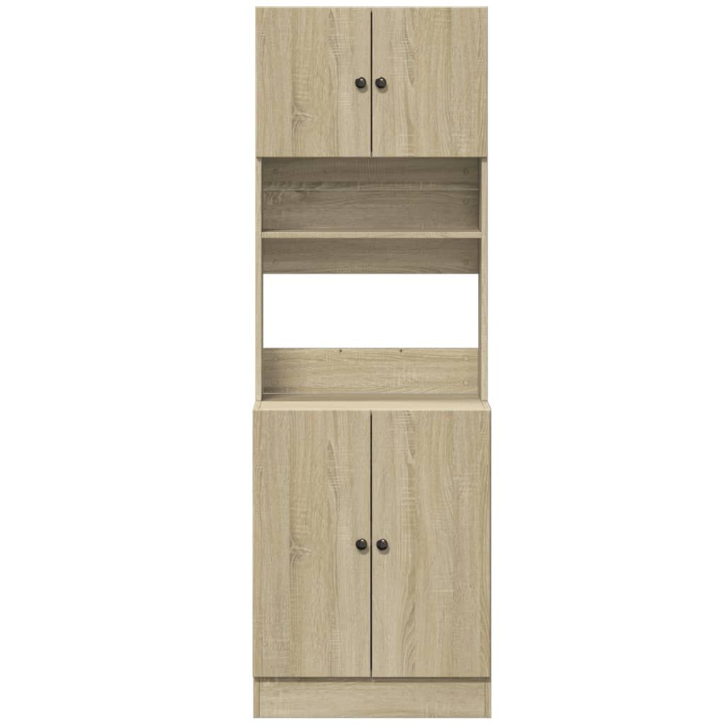 vidaXL Στήλη Κουζίνας Sonoma Δρυς 60x50x180 εκ. από Επεξεργασμένο Ξύλο
