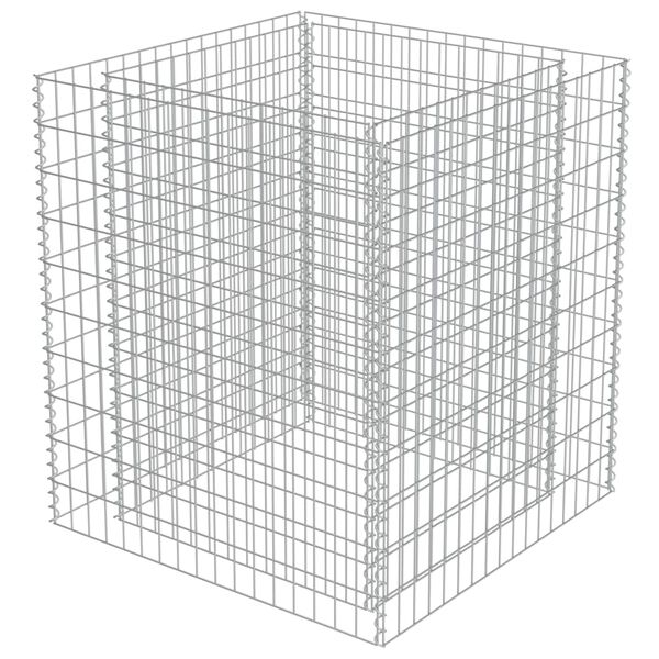 vidaXL Συρματοκιβώτιο-Γλάστρα Υπερυψωμένη 90x90x100 εκ. Γαλβ. Χάλυβας