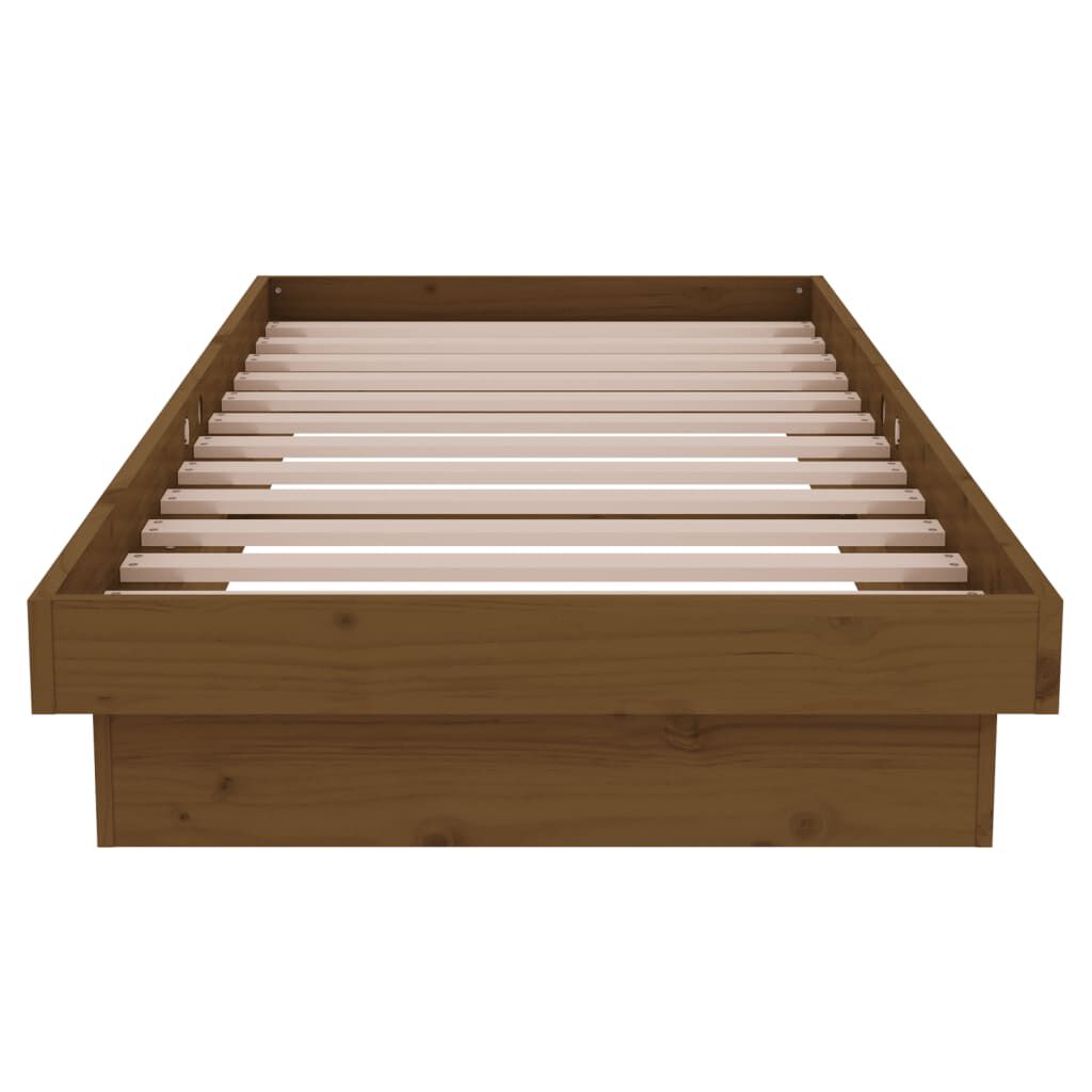 vidaXL Πλαίσιο Κρεβατιού Μελί 75x190 εκ. Ξύλο Πεύκου Small Single