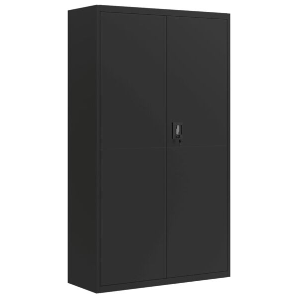 vidaXL Αρχειοθήκη Μαύρη 105 x 40 x 180 εκ. Ατσάλινη