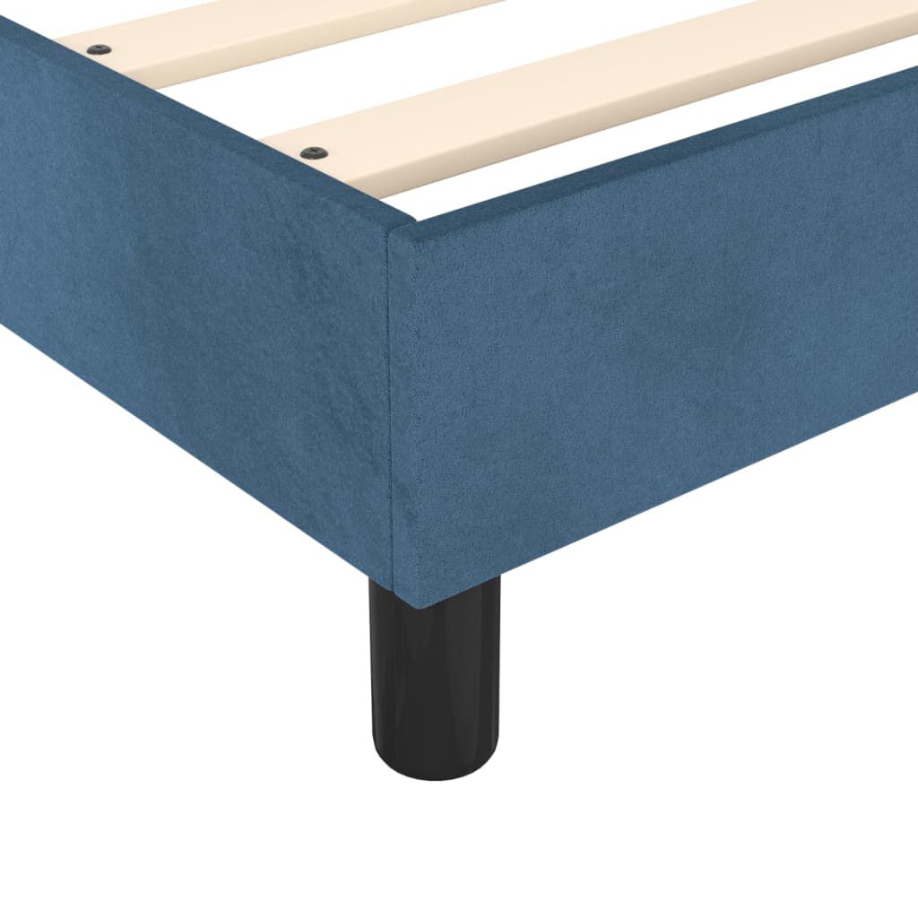 vidaXL Κρεβάτι Boxspring με Στρώμα Σκούρο Μπλε 80 x 200 εκ. Βελούδινο