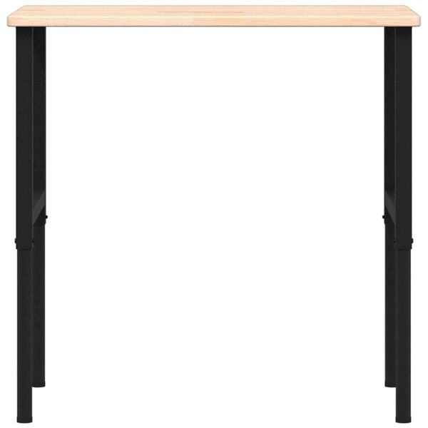 vidaXL Πάγκος Εργασίας Ορθογώνιος 100x60x(71,5-98) εκ Μασίφ Ξύλο Δρυός
