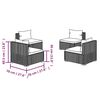 vidaXL Σαλόνι Κήπου 4 Τεμαχίων Γκρι Συνθετικό Ρατάν με Μαξιλάρια