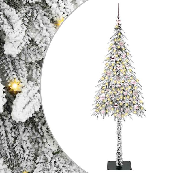 vidaXL Χριστουγεννιάτικο Δέντρο με 150 LED Λευκό 150 cm ΠΕ και Ατσάλι