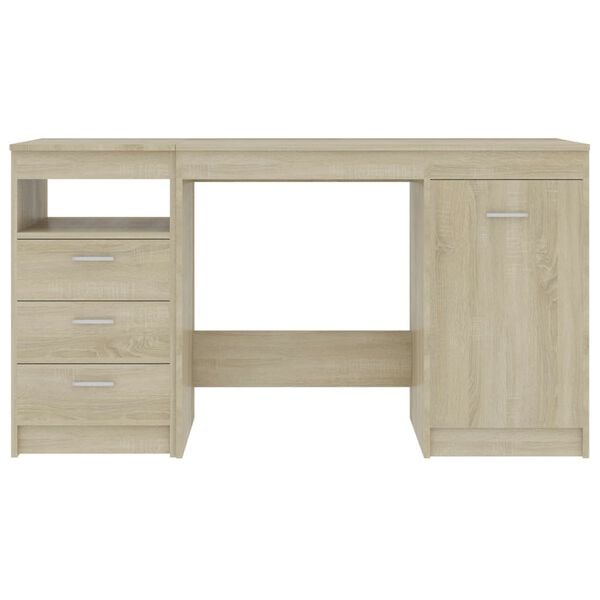 vidaXL Γραφείο Χρώμα Sonoma Δρυς 140 x 50 x 76 εκ. από Επεξ. Ξύλο