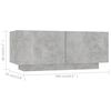 vidaXL Έπιπλο Τηλεόρασης Γκρι Σκυρ. 100x35x40 εκ. Επεξ. Ξύλο