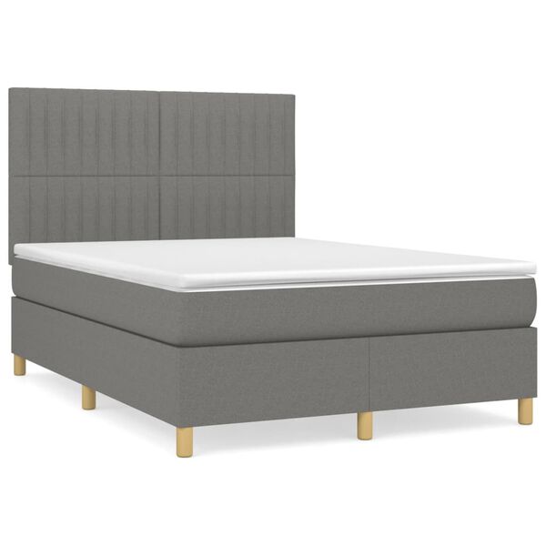 vidaXL &Kappa;&rho;&epsilon;&beta;ά&tau;&iota; Boxspring &mu;&epsilon; &Sigma;&tau;&rho;ώ&mu;&alpha; &Sigma;&kappa;&omicron;ύ&rho;&omicron; &Gamma;&kappa;&rho;&iota; 140x200 &epsilon;&kappa; &Upsilon;&phi;&alpha;&sigma;&mu;ά&tau;&iota;&nu;&omicron;