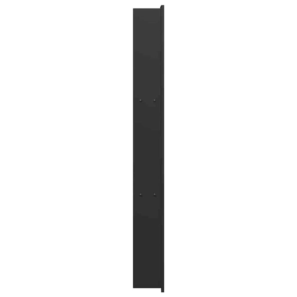 vidaXL Νίτσα Μπάνιου Μαύρο 90 x 20 x 9.5 εκ Ανοξείδωτο ατσάλι