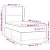vidaXL Κρεβάτι Boxspring με Στρώμα Μαύρο 80 x 200 εκ. Υφασμάτινο