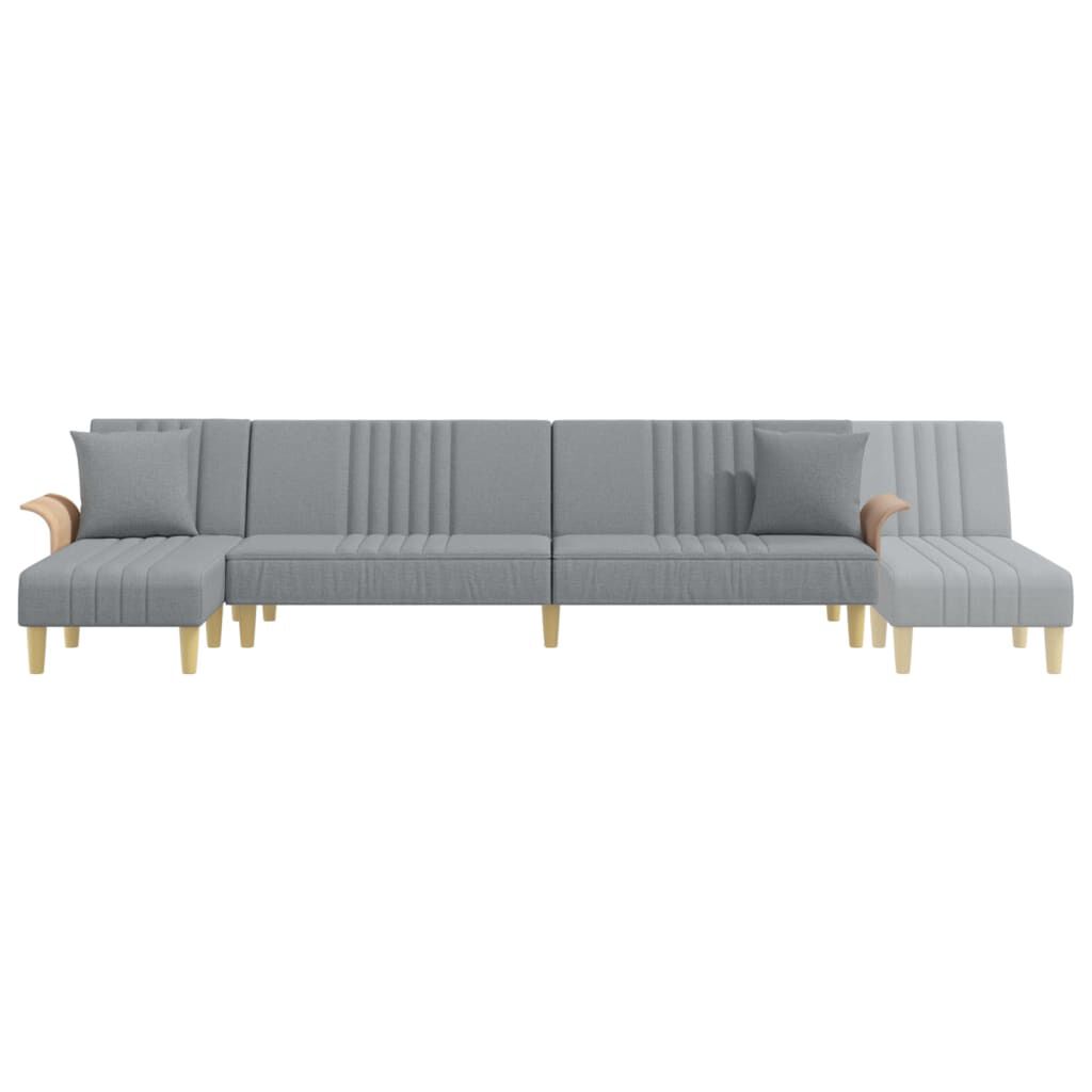 vidaXL Καναπές Κρεβάτι Γωνιακός Αν. Γκρι 279x140x70 εκ. Υφασμάτινος