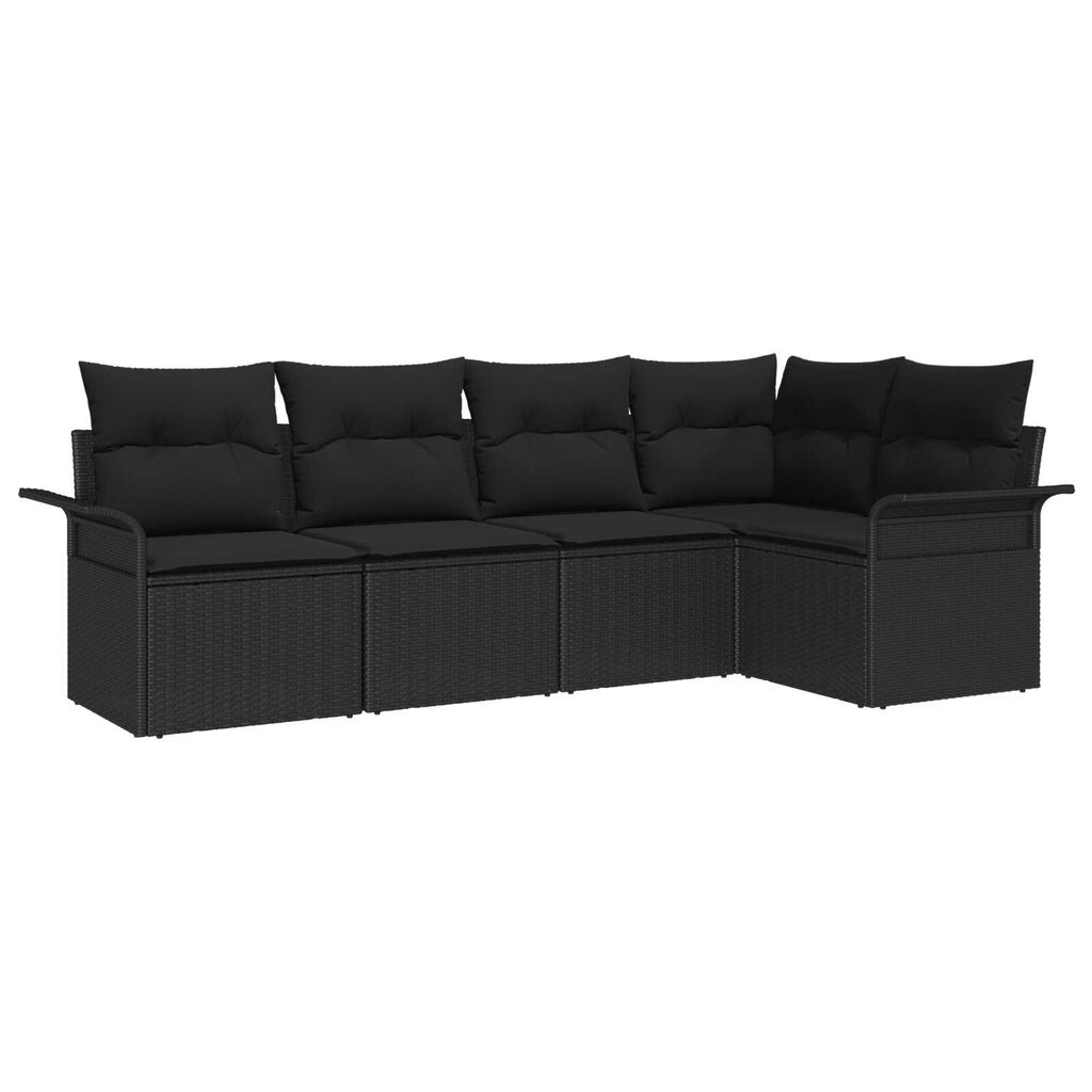vidaXL Σετ Καναπέ Κήπου 5 pcs 242.5 x 132.5 x 85 εκ. Πολυ ράταν