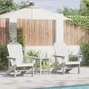 vidaXL Έπιπλα Χαλάρωσης Κήπου 3 pcs Λευκό 38 x 38 x 46cm Πολυαιθυλένιο