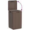 vidaXL Κάδος Απορριμμάτων Εξωτερ. Χώρου Καφέ 38x38x65 εκ. Πολυπρ/λένιο