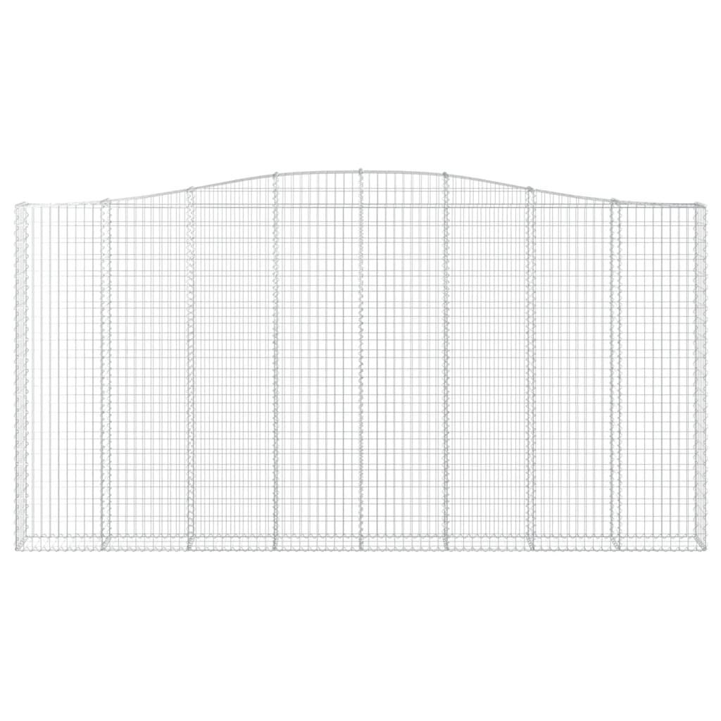 vidaXL Συρματοκιβώτιο Τοξωτό 400x30x200/220εκ. από Γαλβανισμένο Χάλυβα