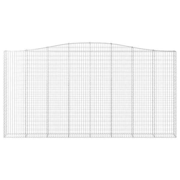 vidaXL Συρματοκιβώτιο Τοξωτό 400x30x200/220εκ. από Γαλβανισμένο Χάλυβα