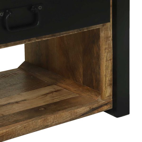 vidaXL Ράφι Ρούχων με γάντζους και ράφια 110x40x185 εκ. Μασίφ ξύλο μάνγκο