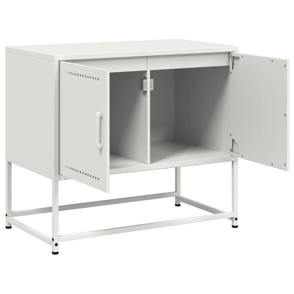vidaXL Έπιπλο Τηλεόρασης Λευκό 68,5x39x60,5 εκ. από Ατσάλι