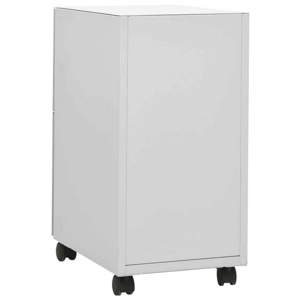 vidaXL Αρχειοθήκη Φορητή Ανοιχτή Γκρι 30 x 45 x 59 εκ. Ατσάλινη