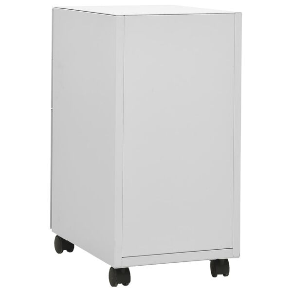 vidaXL Αρχειοθήκη Φορητή Ανοιχτή Γκρι 30 x 45 x 59 εκ. Ατσάλινη